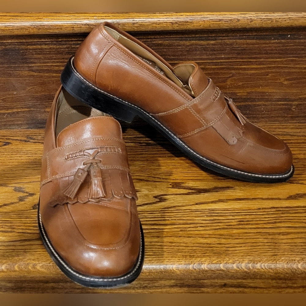 COVINGTON - Fully leather-upper Lining and Sole,  Dressy Shoes Tassels Size 12M